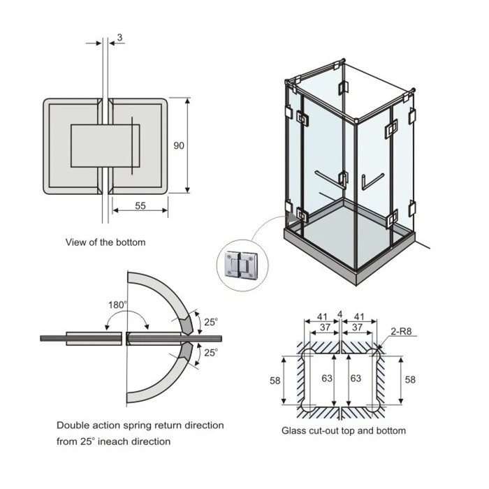 glass door hinge glass door hinge